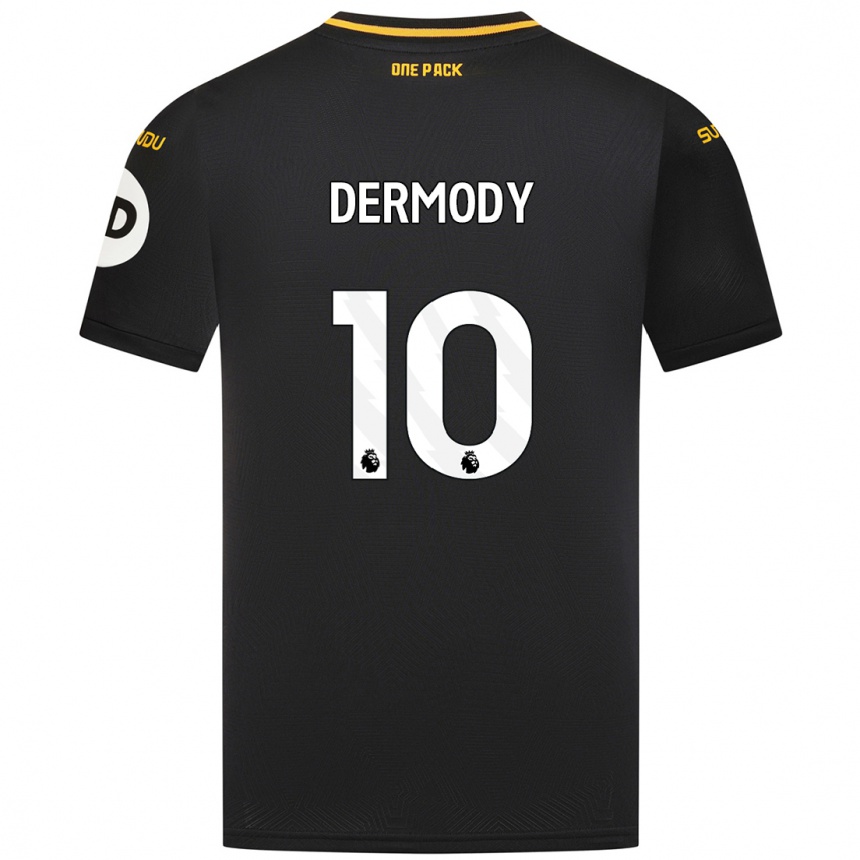 Kids Football Helen Dermody #10 Black Away Jersey 2024/25 T-Shirt