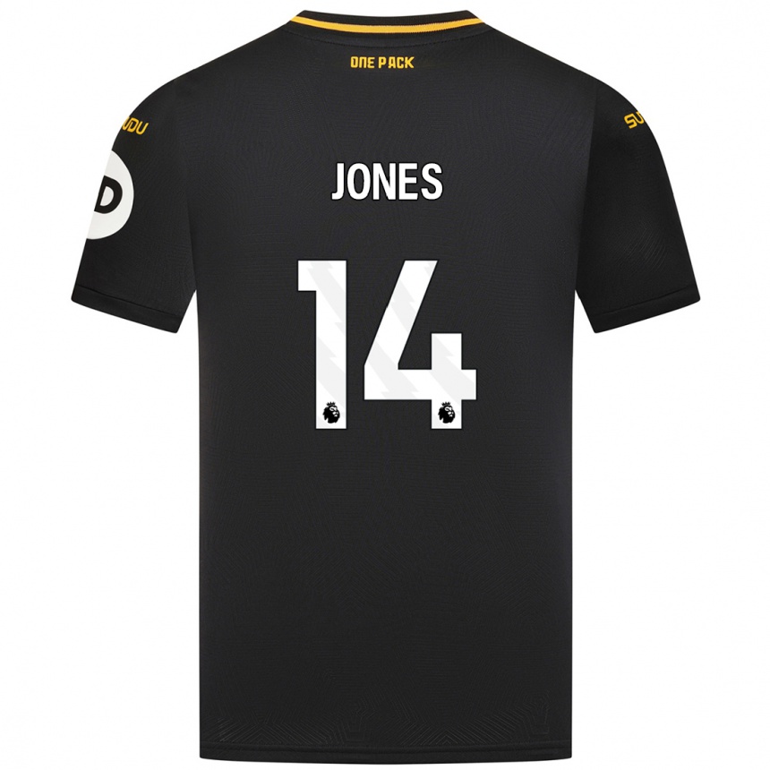 Kids Football Meesha Dudley-Jones #14 Black Away Jersey 2024/25 T-Shirt