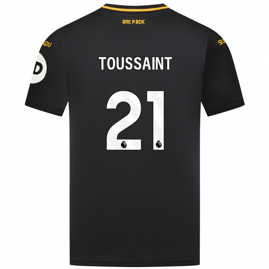 Kids Football Destiney Toussaint #21 Black Away Jersey 2024/25 T-Shirt