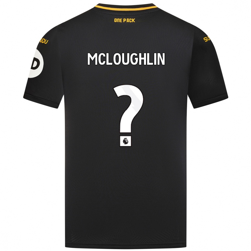 Kids Football Lee Mcloughlin #0 Black Away Jersey 2024/25 T-Shirt