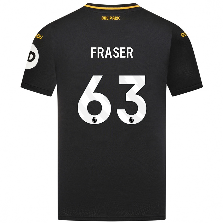 Kids Football Nathan Fraser #63 Black Away Jersey 2024/25 T-Shirt