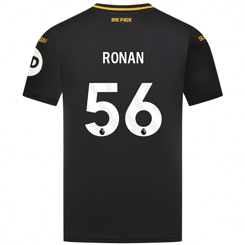 Kids Football Connor Ronan #56 Black Away Jersey 2024/25 T-Shirt