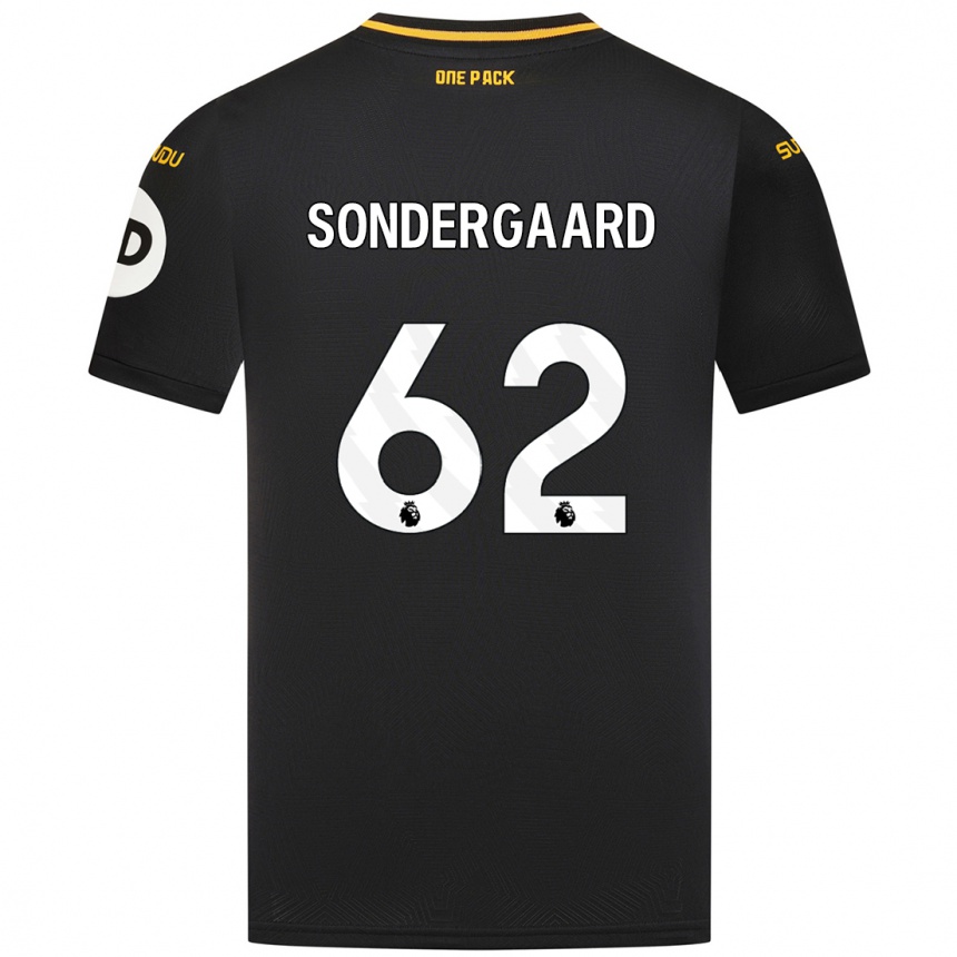 Kids Football Andreas Sondergaard #62 Black Away Jersey 2024/25 T-Shirt