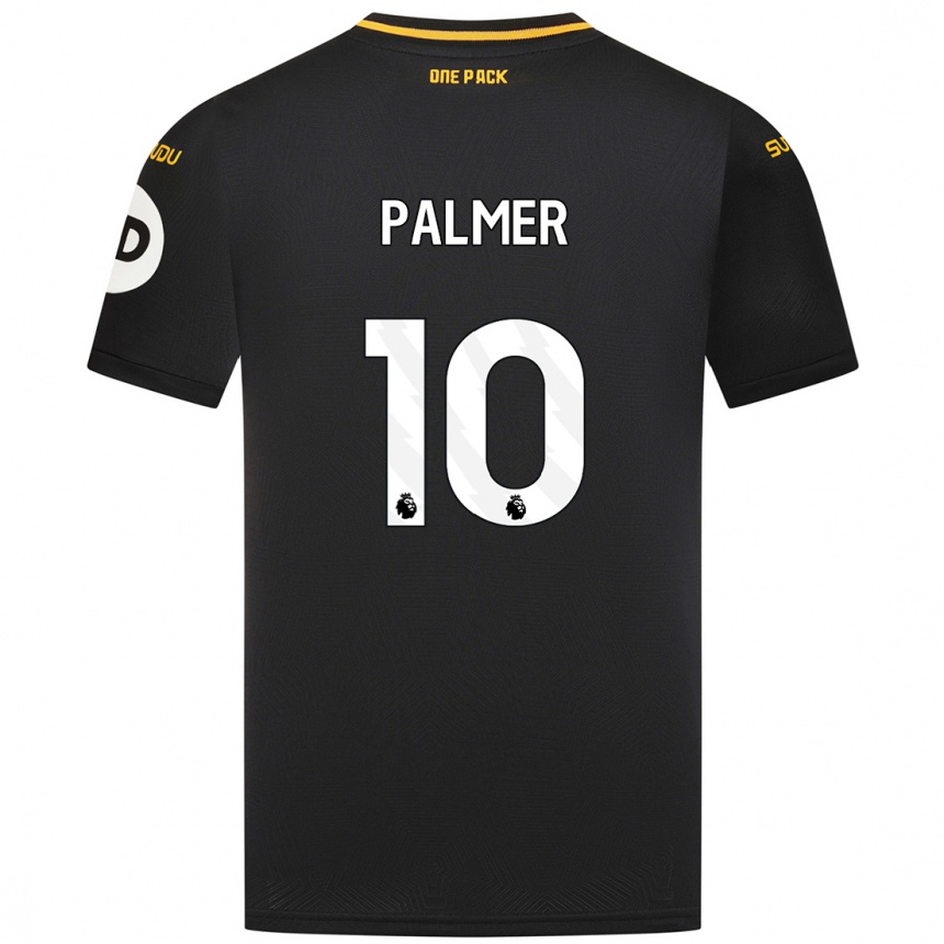 Kids Football Jamila Palmer #10 Black Away Jersey 2024/25 T-Shirt