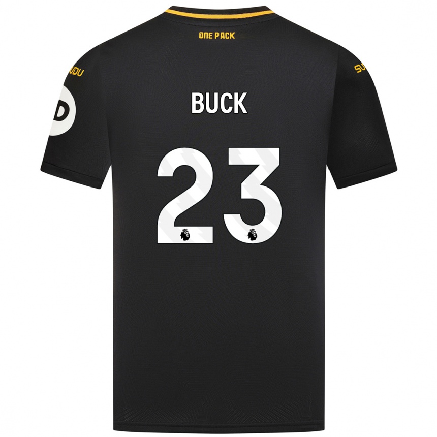 Kids Football Alex Buck #23 Black Away Jersey 2024/25 T-Shirt