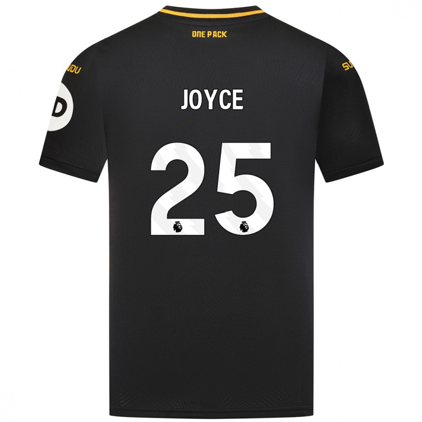 Kids Football Leonie Joyce #25 Black Away Jersey 2024/25 T-Shirt