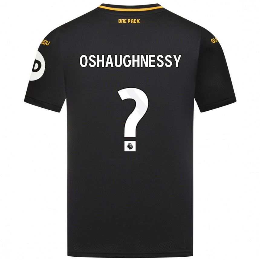 Kids Football Joe Oshaughnessy #0 Black Away Jersey 2024/25 T-Shirt