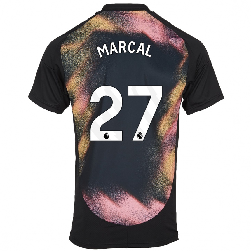 Kids Football Wanya Marçal #27 Black White Away Jersey 2024/25 T-Shirt