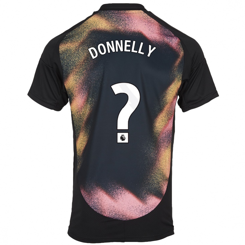 Kids Football Ryan Donnelly #0 Black White Away Jersey 2024/25 T-Shirt