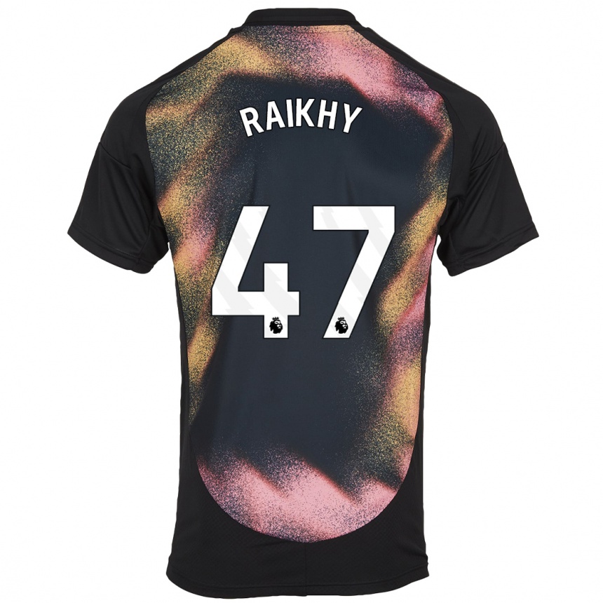 Kids Football Arjan Raikhy #47 Black White Away Jersey 2024/25 T-Shirt