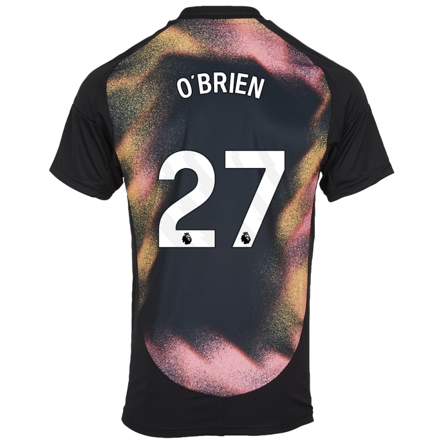 Kids Football Shannon O'brien #27 Black White Away Jersey 2024/25 T-Shirt