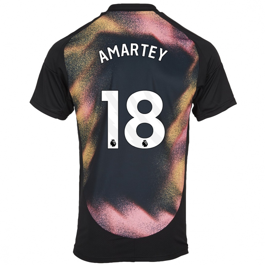 Kids Football Daniel Amartey #18 Black White Away Jersey 2024/25 T-Shirt