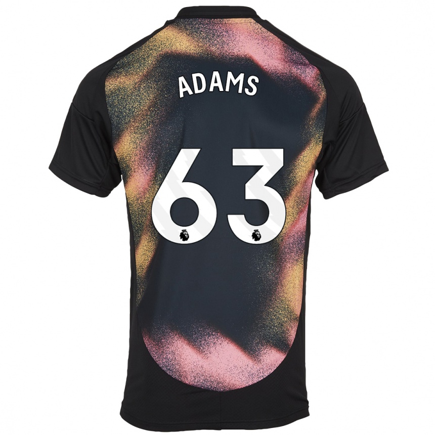 Kids Football Bayli Spencer Adams #63 Black White Away Jersey 2024/25 T-Shirt