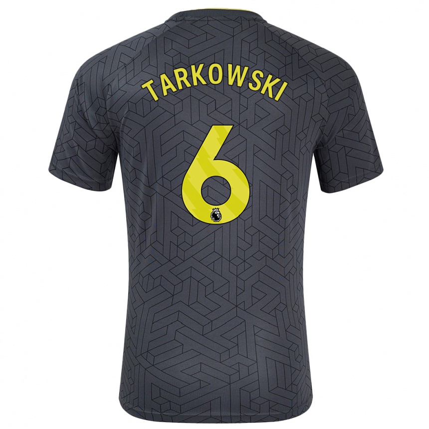 Kids Football James Tarkowski #6 Black Yellow Away Jersey 2024/25 T-Shirt