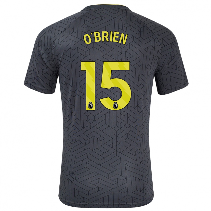 Kids Football Jake O'brien #15 Black Yellow Away Jersey 2024/25 T-Shirt