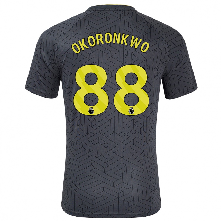 Kids Football Francis Okoronkwo #88 Black Yellow Away Jersey 2024/25 T-Shirt