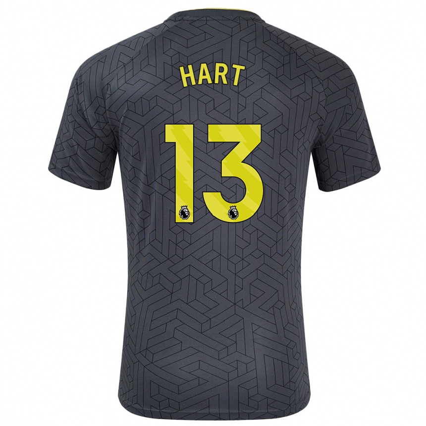 Kids Football Libby Hart #13 Black Yellow Away Jersey 2024/25 T-Shirt