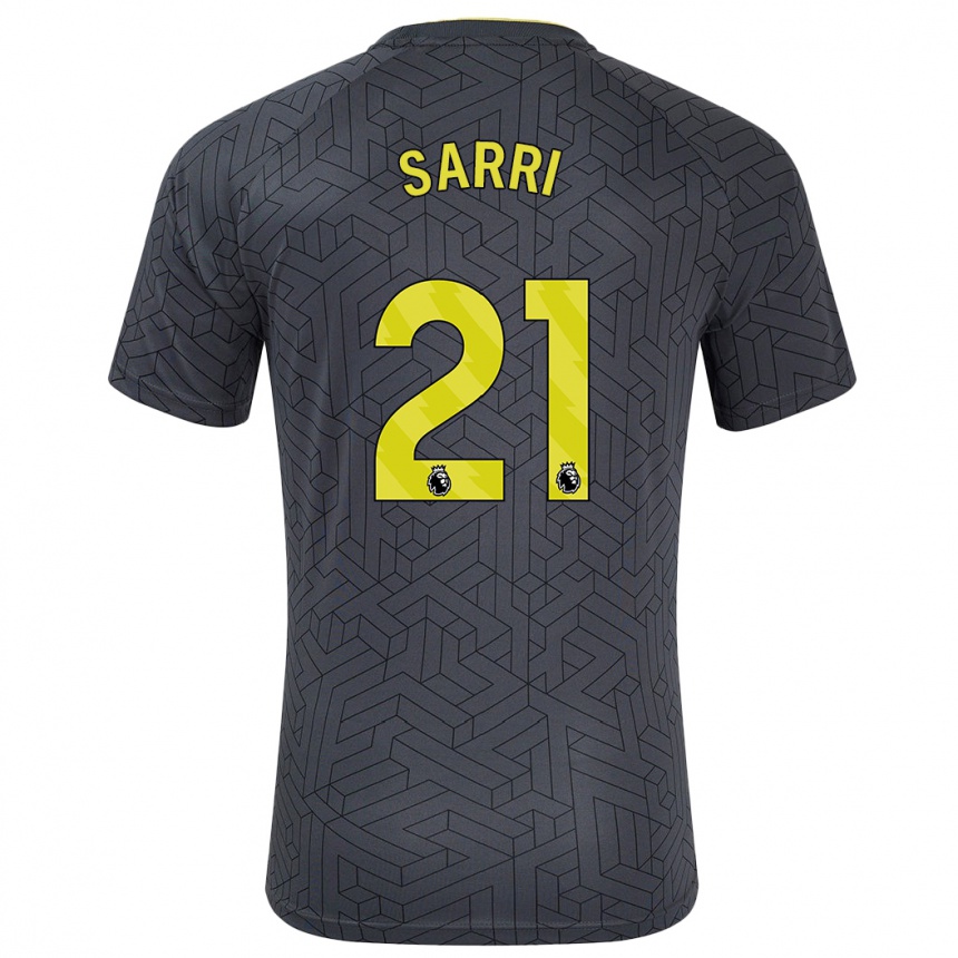 Kids Football Veatriki Sarri #21 Black Yellow Away Jersey 2024/25 T-Shirt