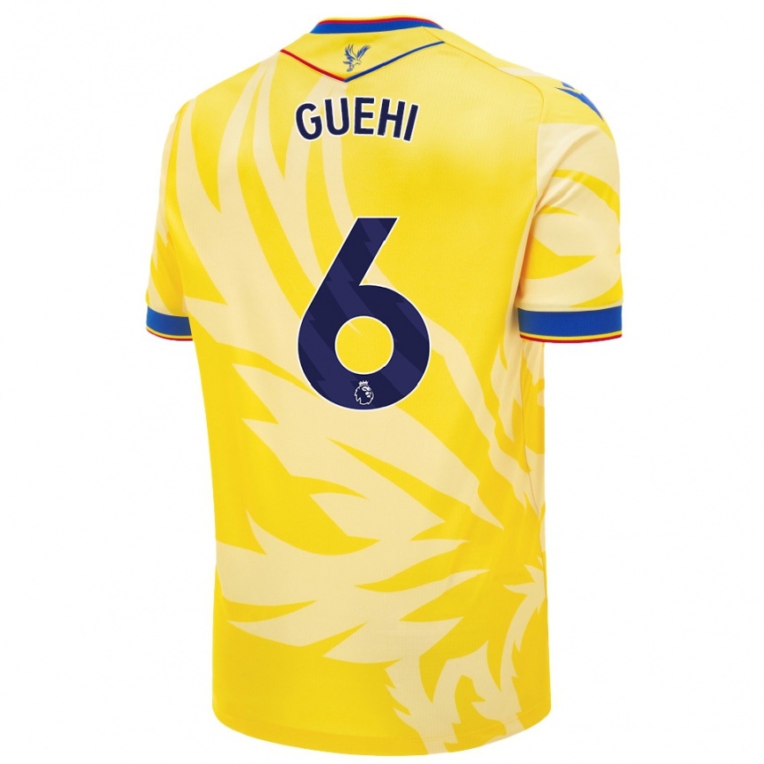 Kids Football Marc Guéhi #6 Yellow Away Jersey 2024/25 T-Shirt