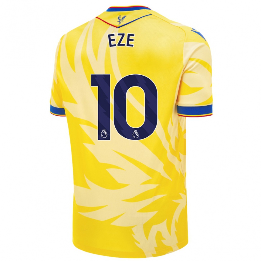 Kids Football Eberechi Eze #10 Yellow Away Jersey 2024/25 T-Shirt