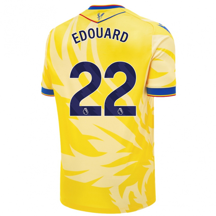 Kids Football Odsonne Edouard #22 Yellow Away Jersey 2024/25 T-Shirt