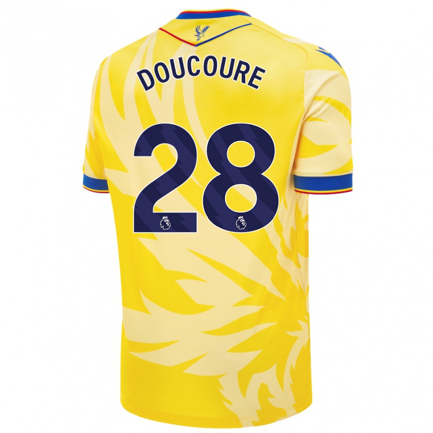 Kids Football Cheick Doucouré #28 Yellow Away Jersey 2024/25 T-Shirt