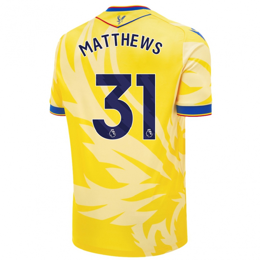 Kids Football Remi Matthews #31 Yellow Away Jersey 2024/25 T-Shirt