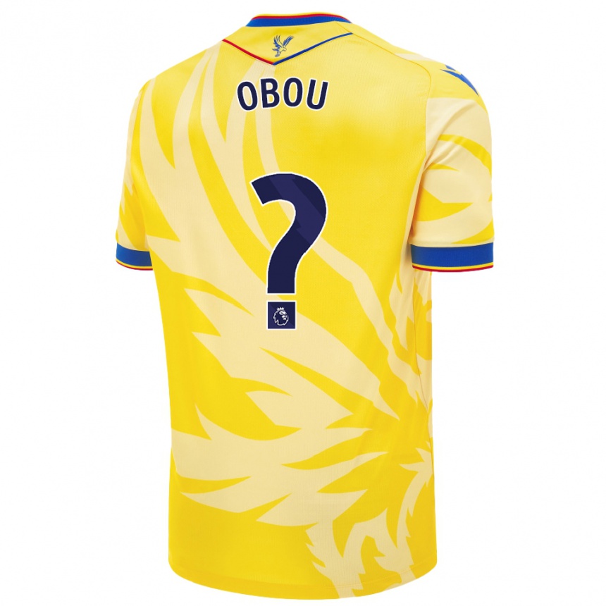 Kids Football David Obou #0 Yellow Away Jersey 2024/25 T-Shirt