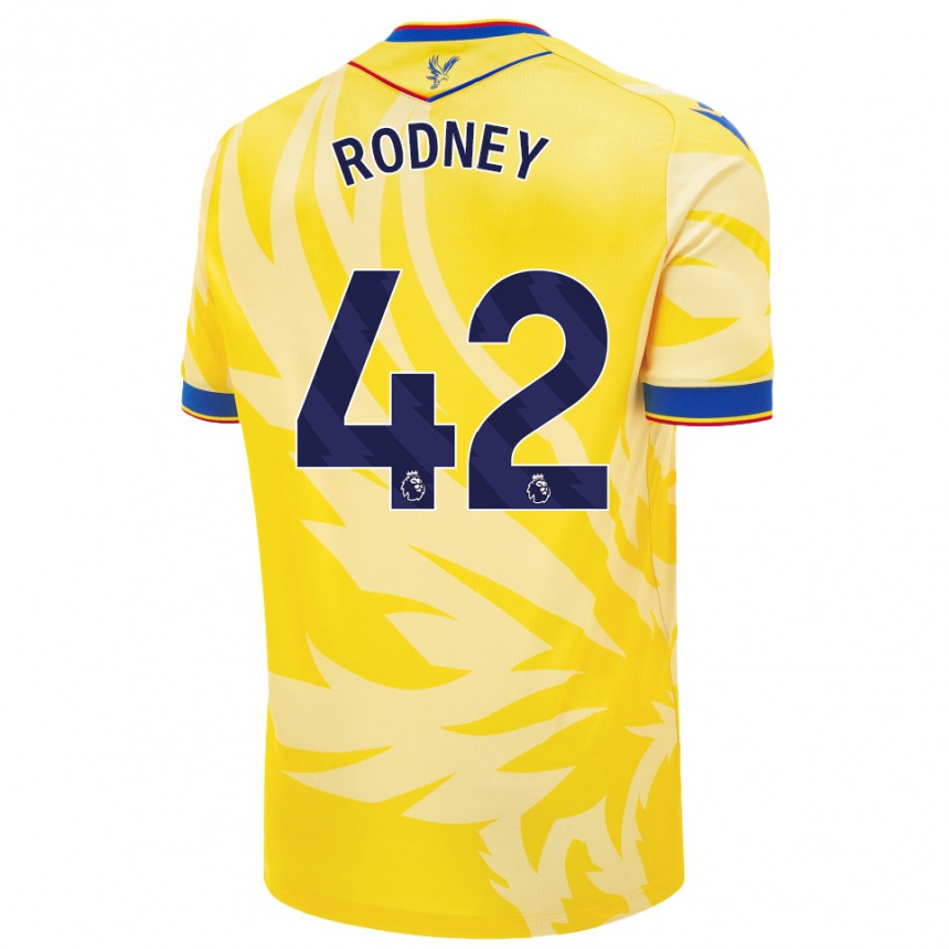 Kids Football Kaden Rodney #42 Yellow Away Jersey 2024/25 T-Shirt