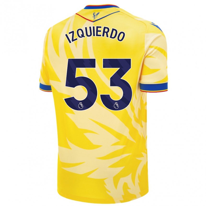 Kids Football Jackson Izquierdo #53 Yellow Away Jersey 2024/25 T-Shirt