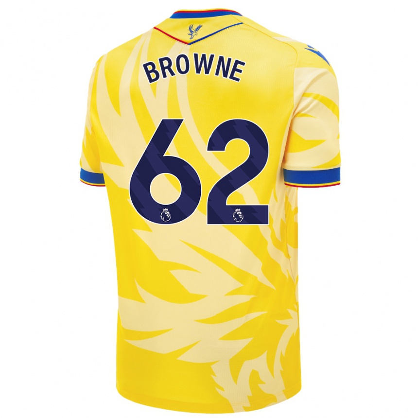 Kids Football Luke Browne #62 Yellow Away Jersey 2024/25 T-Shirt