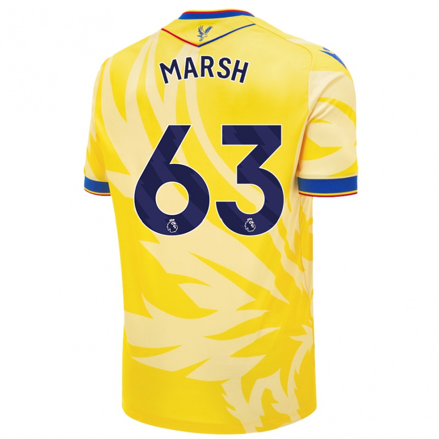 Kids Football Zach Marsh #63 Yellow Away Jersey 2024/25 T-Shirt