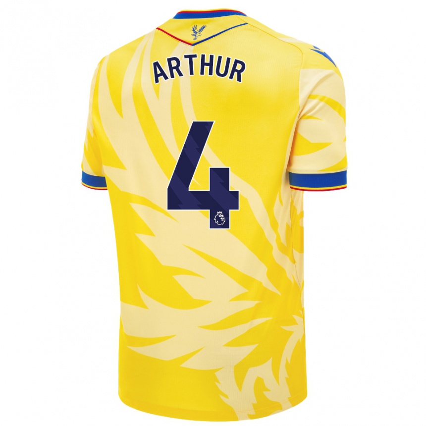 Kids Football Chloe Arthur #4 Yellow Away Jersey 2024/25 T-Shirt