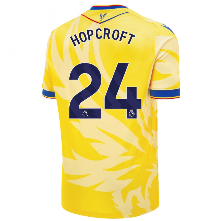 Kids Football Shanade Hopcroft #24 Yellow Away Jersey 2024/25 T-Shirt