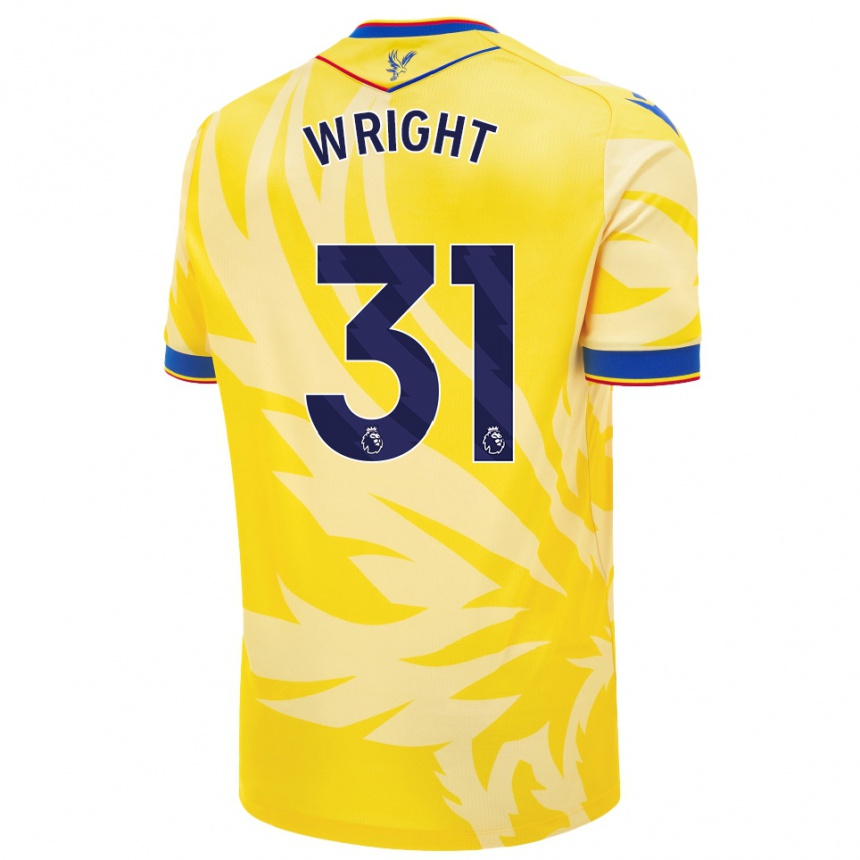 Kids Football Annis-Clara Wright #31 Yellow Away Jersey 2024/25 T-Shirt