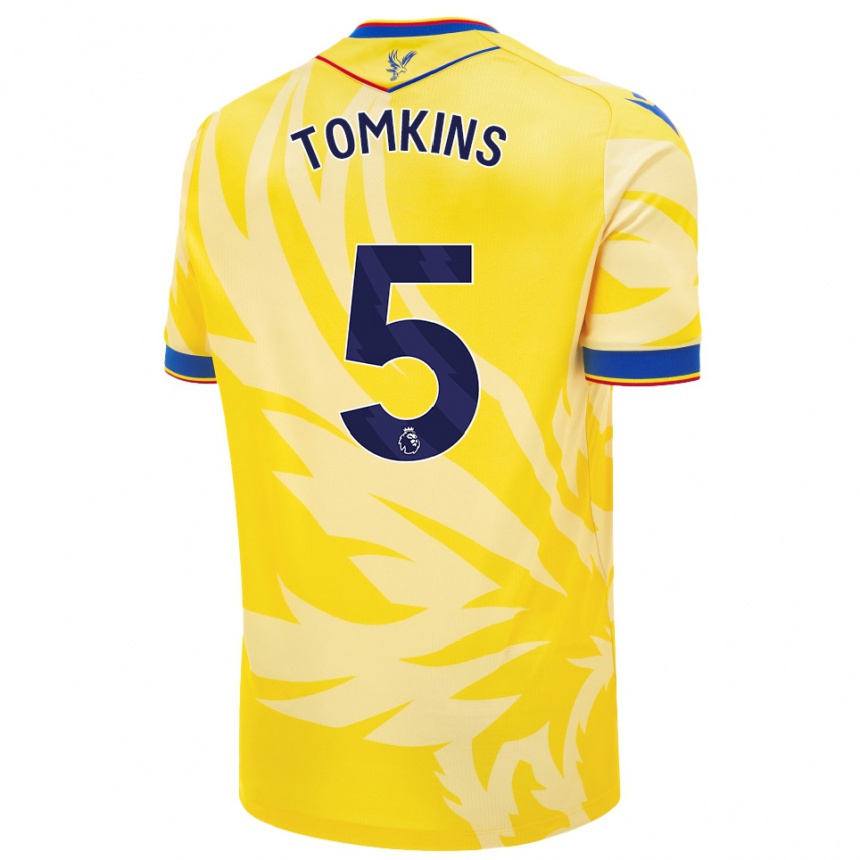 Kids Football James Tomkins #5 Yellow Away Jersey 2024/25 T-Shirt