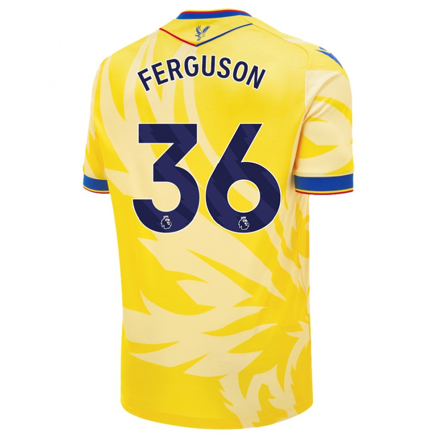 Kids Football Nathan Ferguson #36 Yellow Away Jersey 2024/25 T-Shirt