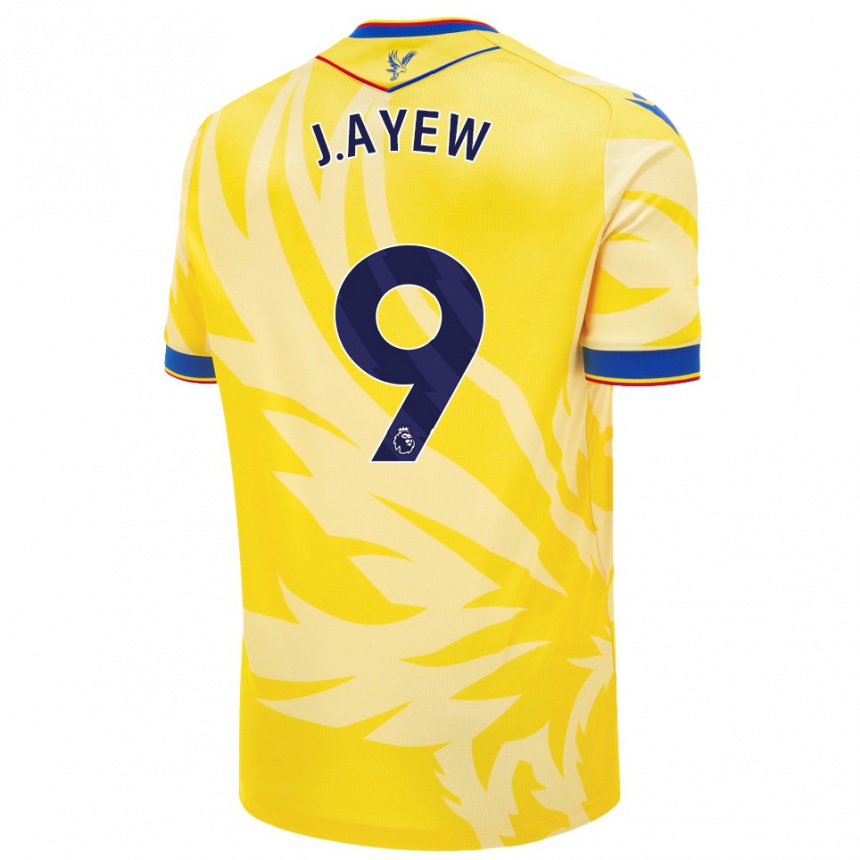 Kids Football Jordan Ayew #9 Yellow Away Jersey 2024/25 T-Shirt