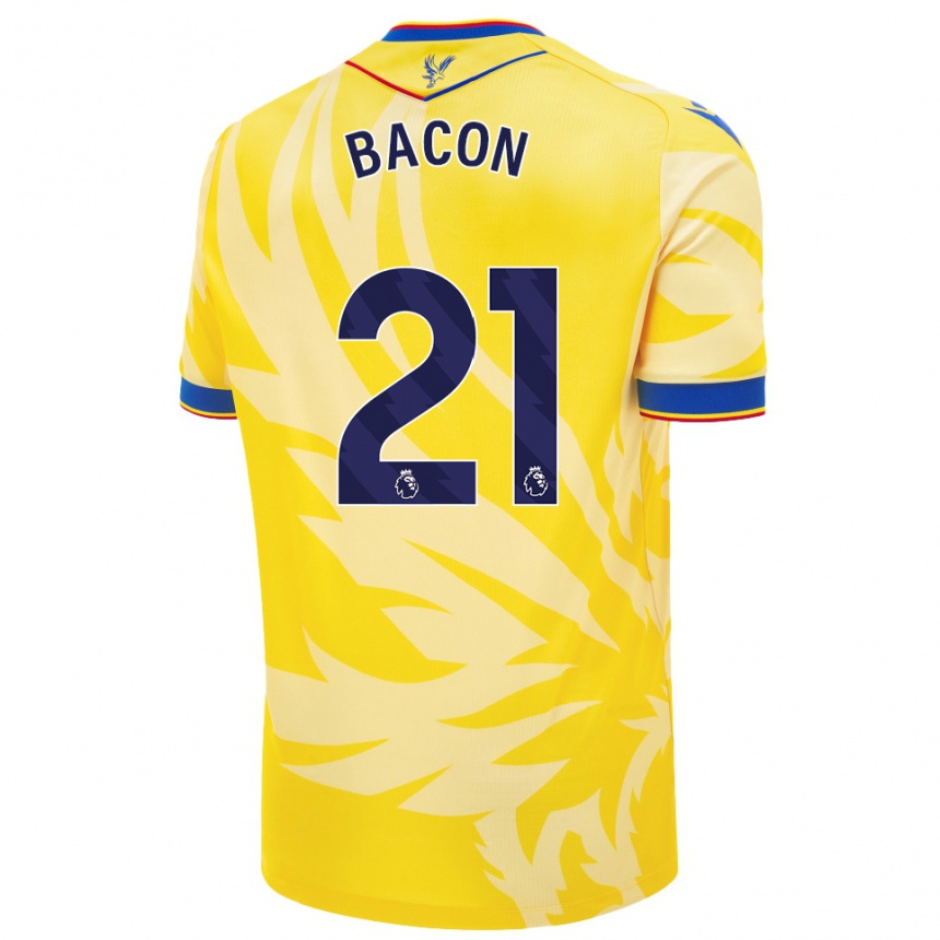 Kids Football Skye Bacon #21 Yellow Away Jersey 2024/25 T-Shirt