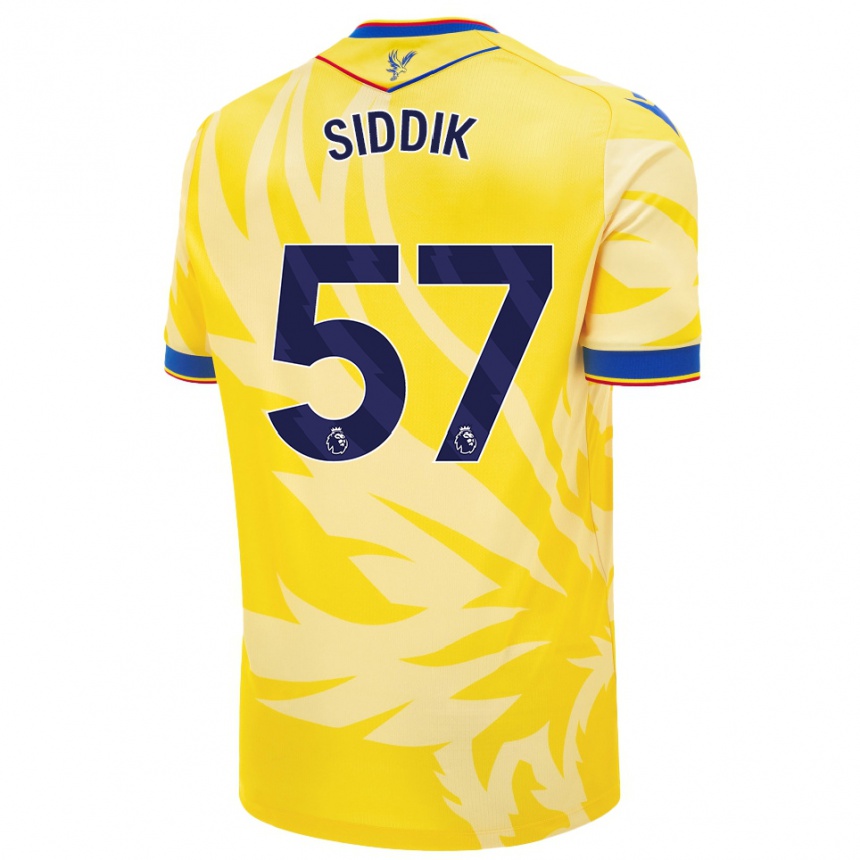 Kids Football Cardo Siddik #57 Yellow Away Jersey 2024/25 T-Shirt