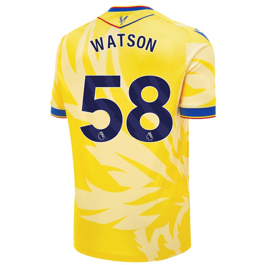 Kids Football Noah Watson #58 Yellow Away Jersey 2024/25 T-Shirt