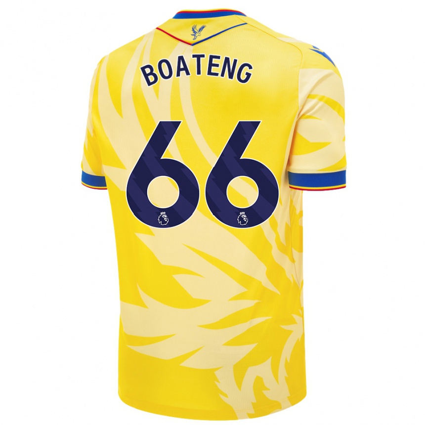 Kids Football David Boateng #66 Yellow Away Jersey 2024/25 T-Shirt