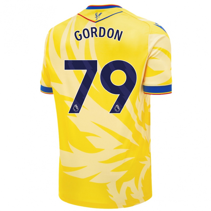 Kids Football John-Kymani Gordon #79 Yellow Away Jersey 2024/25 T-Shirt