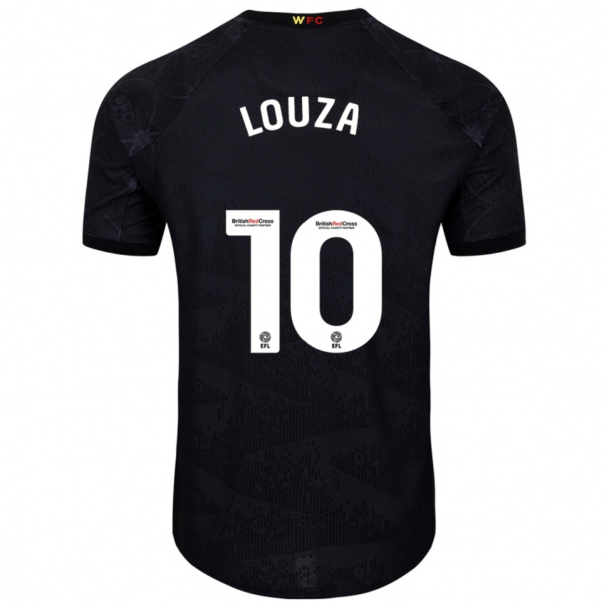 Kids Football Imrân Louza #10 Black White Away Jersey 2024/25 T-Shirt