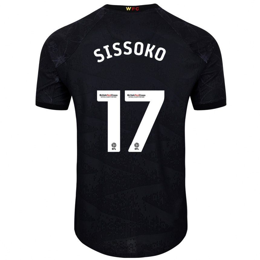 Kids Football Moussa Sissoko #17 Black White Away Jersey 2024/25 T-Shirt