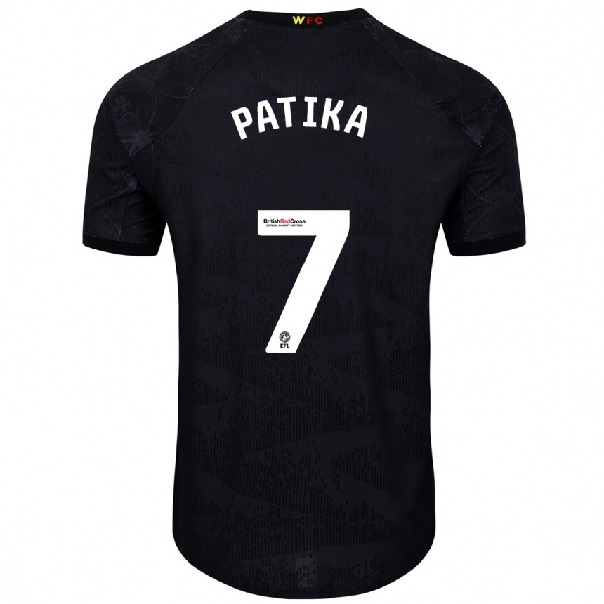 Kids Football Glebs Patika #7 Black White Away Jersey 2024/25 T-Shirt