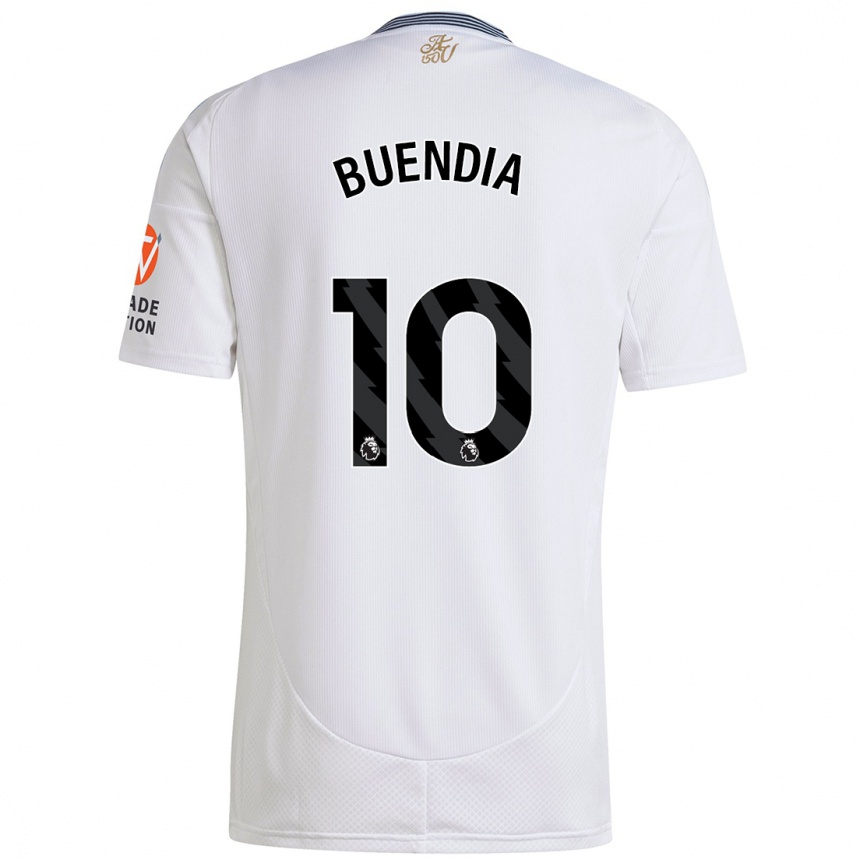 Kids Football Emiliano Buendía #10 White Away Jersey 2024/25 T-Shirt