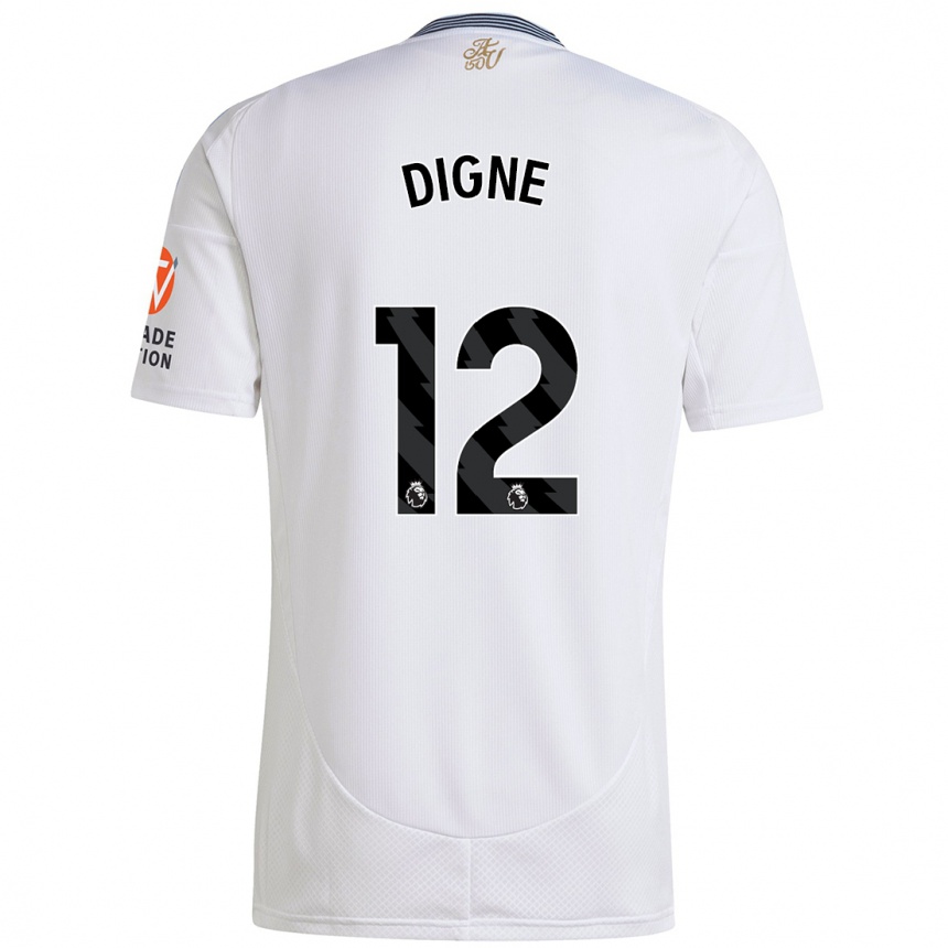 Kids Football Lucas Digne #12 White Away Jersey 2024/25 T-Shirt