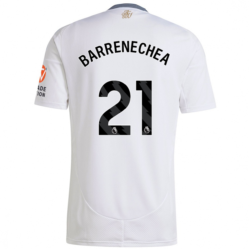 Kids Football Enzo Barrenechea #21 White Away Jersey 2024/25 T-Shirt