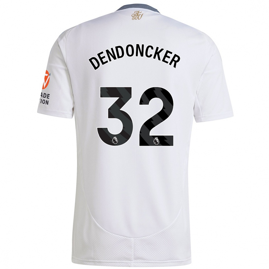 Kids Football Leander Dendoncker #32 White Away Jersey 2024/25 T-Shirt